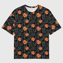 Мужская футболка оверсайз BASKETBALL - Баскетбол