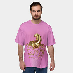 Футболка оверсайз мужская Золотое мороженное, цвет: 3D-принт — фото 2