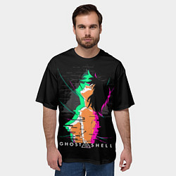Футболка оверсайз мужская Мотоко Кусанаги - Призрак в доспехах, цвет: 3D-принт — фото 2