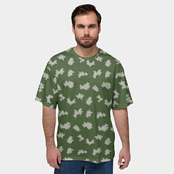 Футболка оверсайз мужская Камуфляж: берёзка, цвет: 3D-принт — фото 2