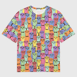 Мужская футболка оверсайз Красочные Сурикаты