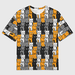 Мужская футболка оверсайз Злой Кот мем