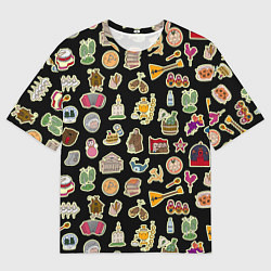 Мужская футболка оверсайз Россия и СССР паттерн