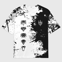 Мужская футболка оверсайз ШКОЛЫ И ЗНАКИ ВЕДЬМАКОВ