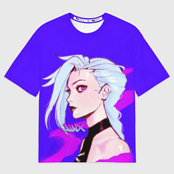 Футболка оверсайз мужская League Of Legends Jinx неон, цвет: 3D-принт