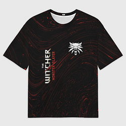 Футболка оверсайз мужская THE WITCHER MONSTER SLAYER Разводы, цвет: 3D-принт