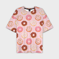 Мужская футболка оверсайз Pink donuts