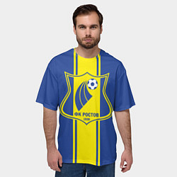 Футболка оверсайз мужская ФК - Ростов, цвет: 3D-принт — фото 2