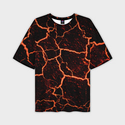 Мужская футболка оверсайз Раскаленная лаваhot lava