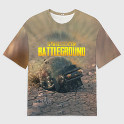 Футболка оверсайз мужская PUBG HEAD 3 lvl, цвет: 3D-принт