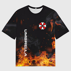 Футболка оверсайз мужская Umbrella Corporation Огонь, цвет: 3D-принт