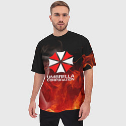Футболка оверсайз мужская Umbrella Corporation пламя, цвет: 3D-принт — фото 2