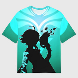 Футболка оверсайз мужская СЯО ГЕНШИН XIAO, цвет: 3D-принт