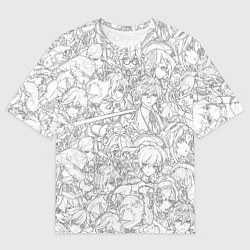 Футболка оверсайз мужская ПЕРСОНАЖИ МАНГА ГЕНШИН ИМПАКТ, цвет: 3D-принт