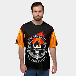 Футболка оверсайз мужская DARKEST DUNGEON FIRE ФАКЕЛ, цвет: 3D-принт — фото 2