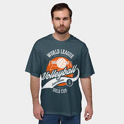 Футболка оверсайз мужская Volleyball Волейбол, цвет: 3D-принт — фото 2