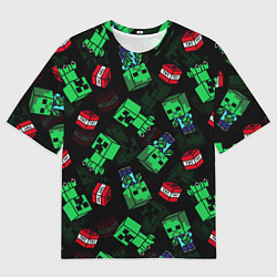 Футболка оверсайз мужская Майнкрафт Minecraft, цвет: 3D-принт