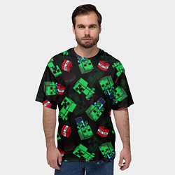 Футболка оверсайз мужская Майнкрафт Minecraft, цвет: 3D-принт — фото 2