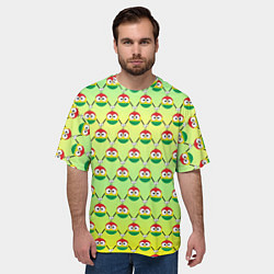 Футболка оверсайз мужская Регги смайл слэм, цвет: 3D-принт — фото 2