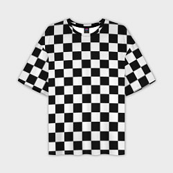 Мужская футболка оверсайз Chess Squares Cubes