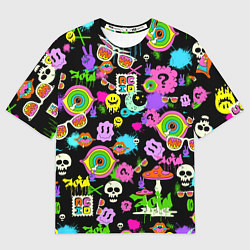 Футболка оверсайз мужская ACID, цвет: 3D-принт