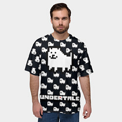 Футболка оверсайз мужская UNDERTALE DOG AND LOGO УНДЕРТАЛЕ, цвет: 3D-принт — фото 2