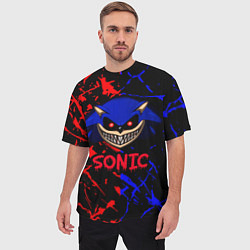 Футболка оверсайз мужская SONIC EXE DARK SONIC, цвет: 3D-принт — фото 2