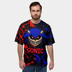Футболка оверсайз мужская SONIC EXE DARK SONIC, цвет: 3D-принт — фото 2