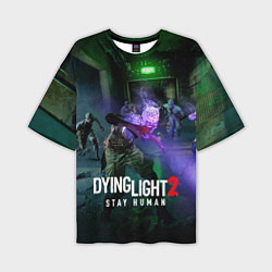 Футболка оверсайз мужская Dying Light: Stay Human - логово зомби, цвет: 3D-принт