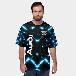 Футболка оверсайз мужская Audi Neon, цвет: 3D-принт — фото 2