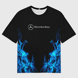 Футболка оверсайз мужская Mercedes-Benz Fire, цвет: 3D-принт