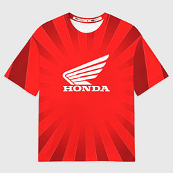 Футболка оверсайз мужская Honda красные линии, цвет: 3D-принт