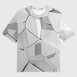 Мужская футболка оверсайз БЕЛАЯ БРОНЯ СЕРАЯ БРОНЯ БЕЛЫЕ ПЛИТЫ