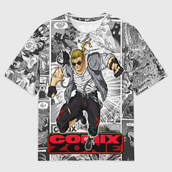Футболка оверсайз мужская Gray comix, цвет: 3D-принт