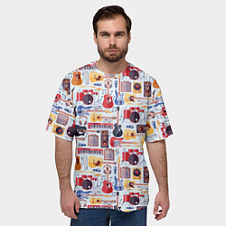 Футболка оверсайз мужская Рок Музыкант, цвет: 3D-принт — фото 2