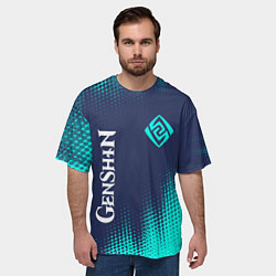 Футболка оверсайз мужская GENSHIN IMPACT - ГЕО Абстракция, цвет: 3D-принт — фото 2