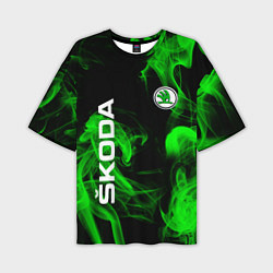 Мужская футболка оверсайз Skoda: Green Smoke