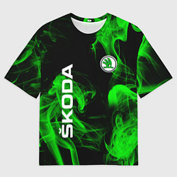 Мужская футболка оверсайз Skoda: Green Smoke