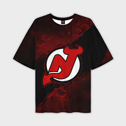 Мужская футболка оверсайз New Jersey Devils, Нью Джерси Девилз