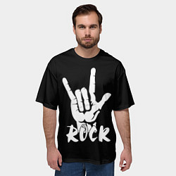 Футболка оверсайз мужская РОК - ROCK, цвет: 3D-принт — фото 2