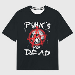 Футболка оверсайз мужская Punks Not Dead Анархия, цвет: 3D-принт