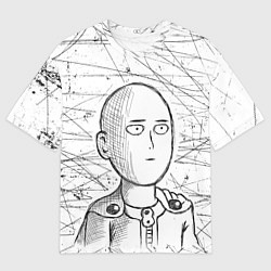 Футболка оверсайз мужская Ванпанчмен Сайтама - Saitama, цвет: 3D-принт