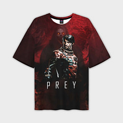 Футболка оверсайз мужская Prey Dark red, цвет: 3D-принт