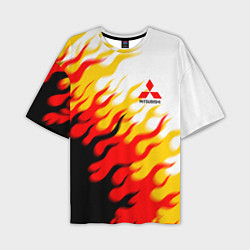 Мужская футболка оверсайз Mitsubishi трехступенчатый огонь
