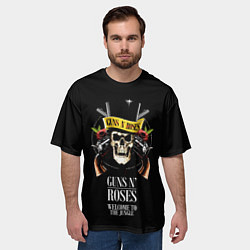 Футболка оверсайз мужская Guns n roses, группа, цвет: 3D-принт — фото 2