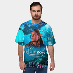 Футболка оверсайз мужская Horizon Forbidden West Подводный мир, цвет: 3D-принт — фото 2