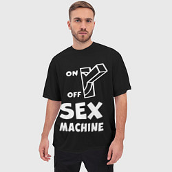 Футболка оверсайз мужская SEX MACHINE Секс Машина, цвет: 3D-принт — фото 2