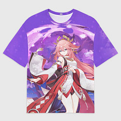 Футболка оверсайз мужская Yae Miko Genshin Impact, цвет: 3D-принт