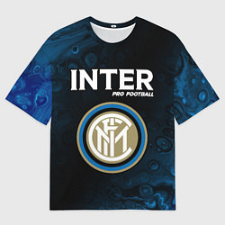 Футболка оверсайз мужская INTER Pro Football Разводы, цвет: 3D-принт