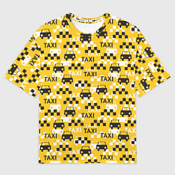 Мужская футболка оверсайз Такси Taxi